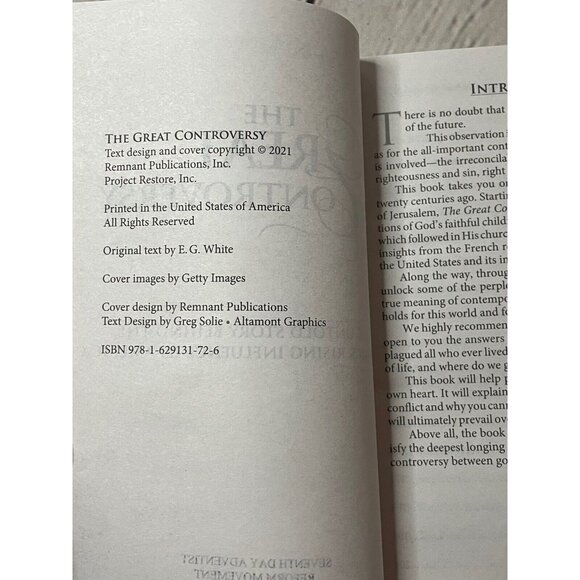 The Great Controversy by Ellen G. White Paperback Conflict Series 2020 - Picture 4 of 4